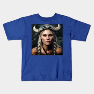 Viking Shield Maiden Kids T-Shirt